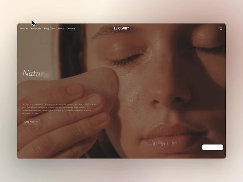 Cover image for Framer Commerce x Shopify:  Skincare E-commerce Website