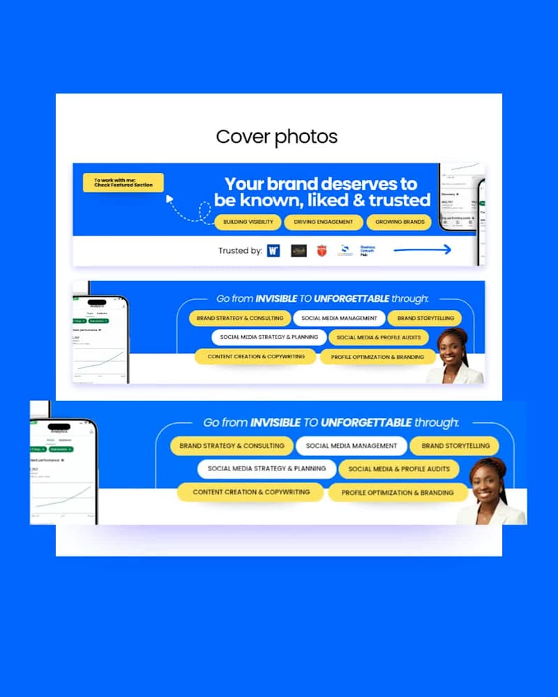 Cover image for When it comes to social media designs and branding/optimizat...