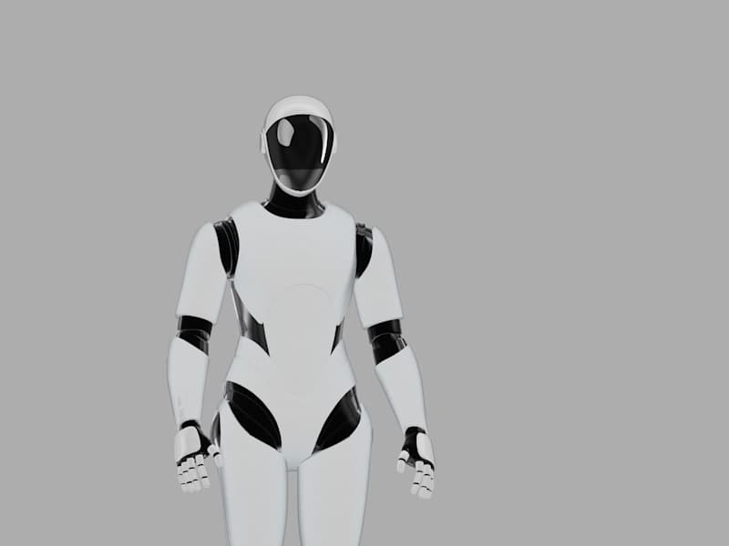 Cover image for  Project: Futuristic Humanoid Robot – Visual Asset for Tech & AI