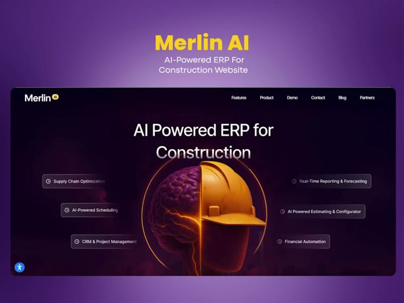 Cover image for Landing Page Development for Merlin AI