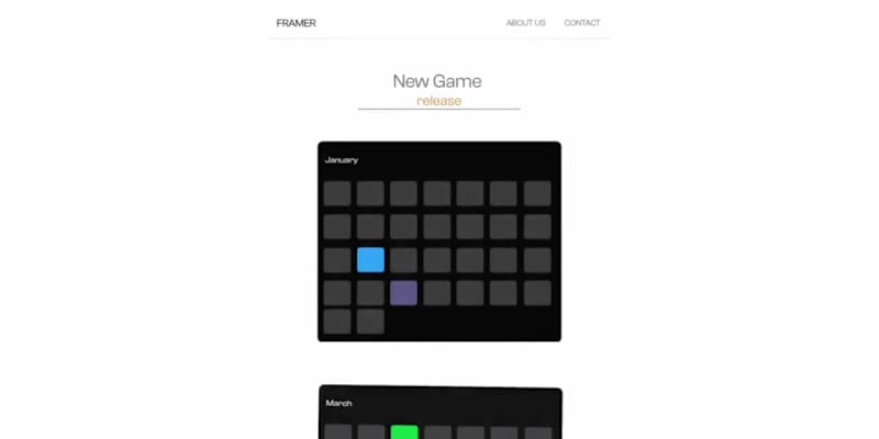 Cover image for Created this cool calendar interactive effect Made @framer@F...