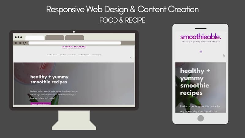 Cover image for Web Design & Content (Food/Nutrition