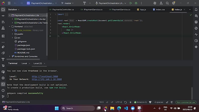 Cover image for React + Asp Dotnet Core Web API