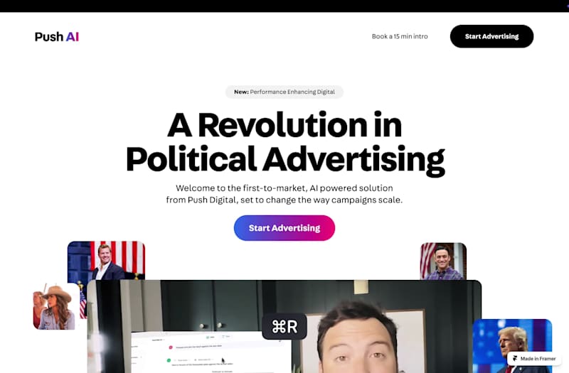 Cover image for Framer Landing Page Development for Push AI