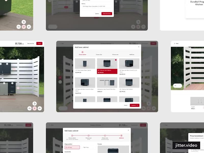 Cover image for 3D configuration tool for outdoor kitchens. The concept drew...