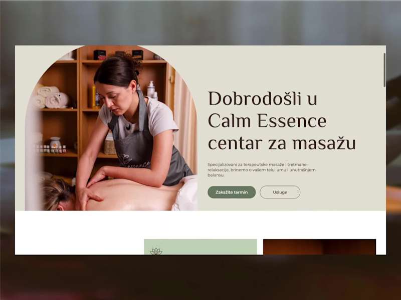 Cover image for Calm Essence - Massage & Relaxation Studio Landing Page