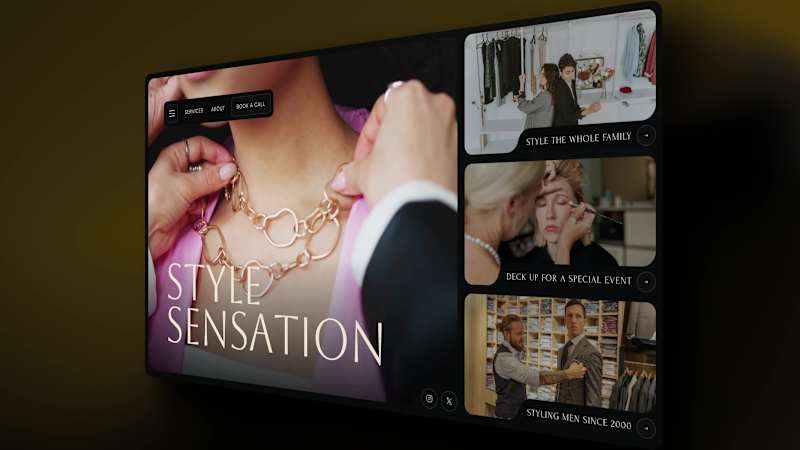 Cover image for Personal stylist website with rich animations and a tactical...