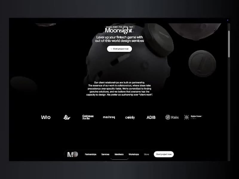 Cover image for Moonsight® — Design Partner for Fintech