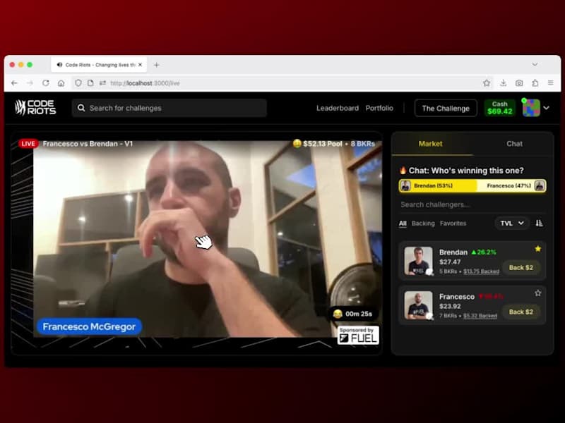 Cover image for CodeRiots: Bet on brains. Watch