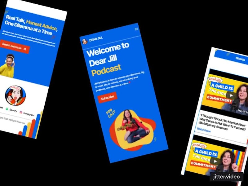 Cover image for Designing of Dear Jill Podcast Website