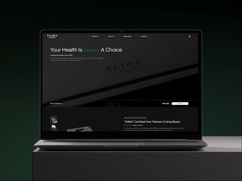 Cover image for Taima Titanium Website Redesign