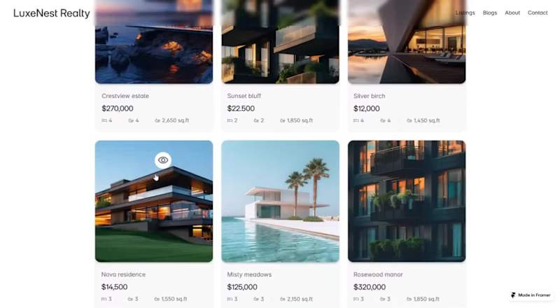 Cover image for LuxeNest Realty Website Design