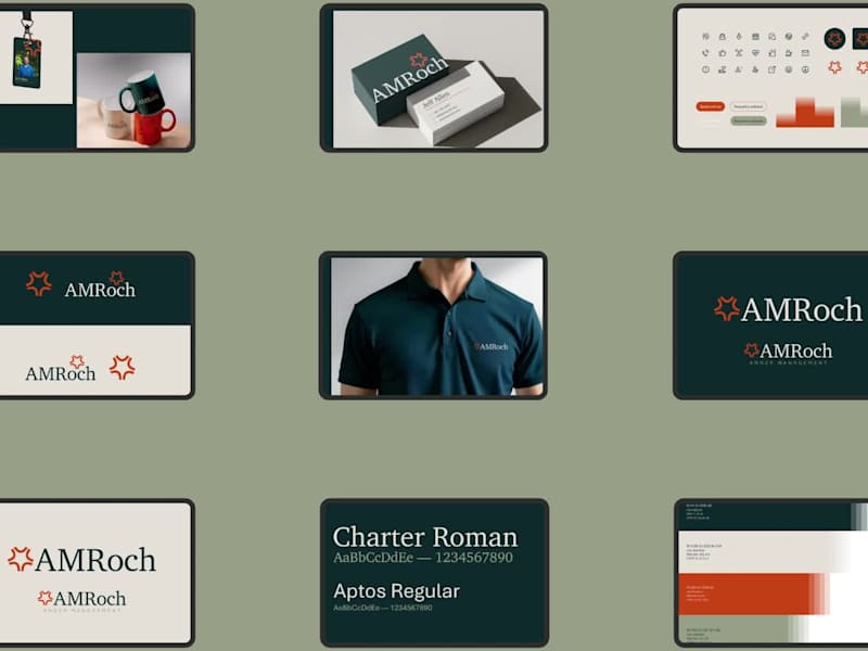 Cover image for Some recent brand and web work completed for AMRoch.