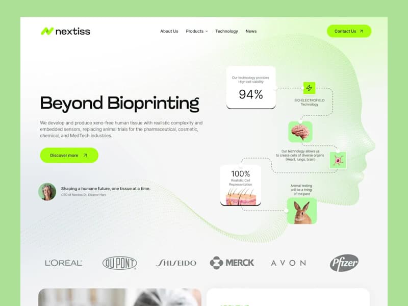 Cover image for Nextiss – Biotech Website Design

Designed