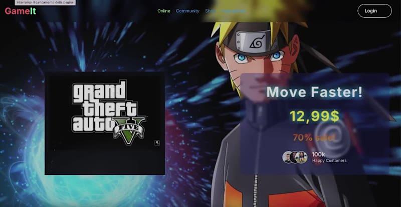Cover image for Online Game Store, Hero Section