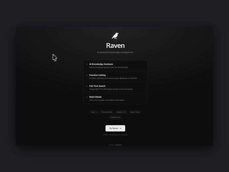 Cover image for Raven: AI-powered knowledge management app