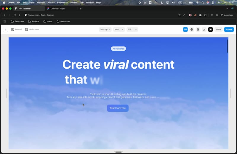 Cover image for Revisiting my first Framer project. I designed it in 8 hours.