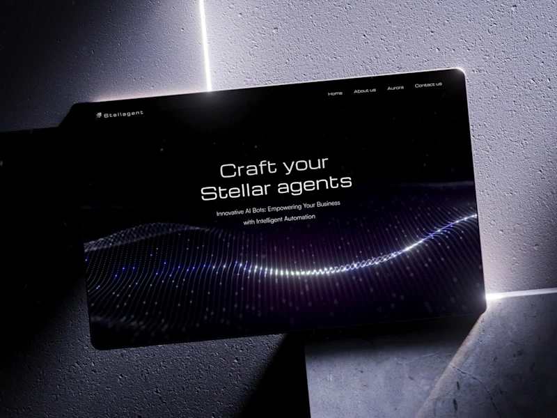 Cover image for Stellagent ai agents landing page 3D animation