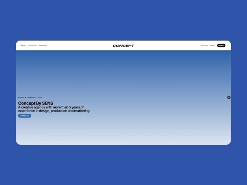 Cover image for Concept - Modern Framer Website for Creative Agency