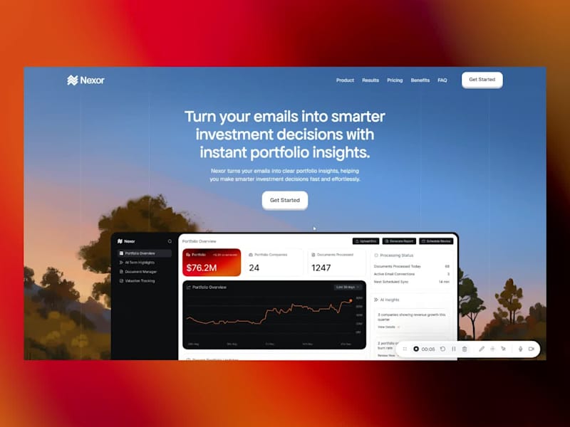 Cover image for Nexor AI Portfolio Management Framer Website