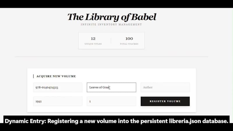 Cover image for The Library of Babel (Full-Stack Inventory App) Inspired by ...