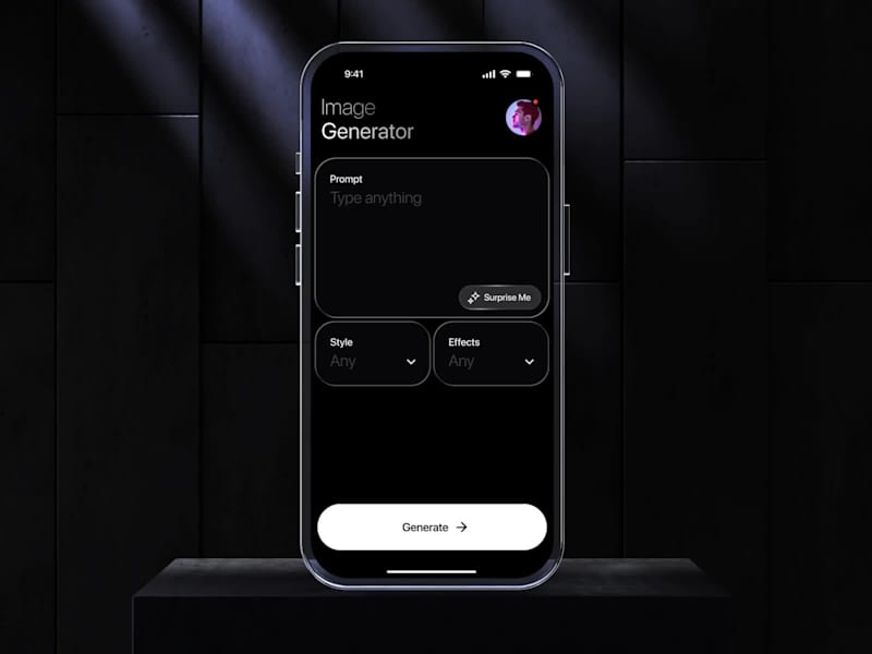 Cover image for AI App – Image Generator | UI/UX & Interaction Design