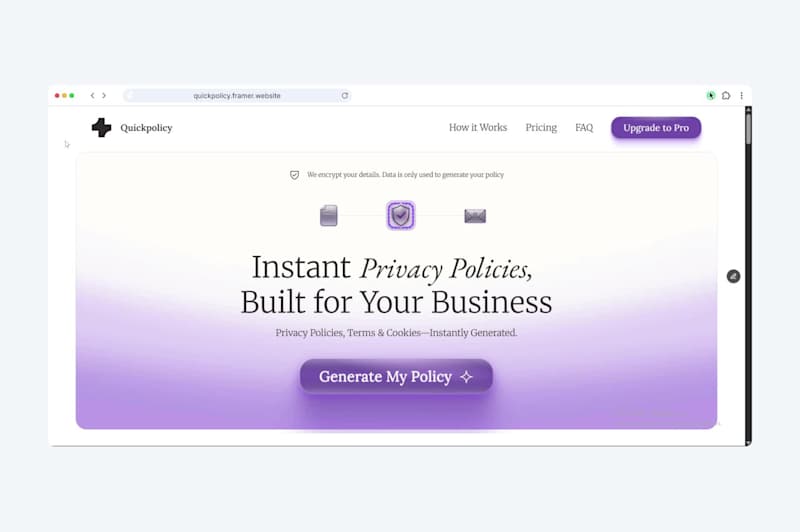 Cover image for QuickPolicy – From Figma Design to Live Product in Framer