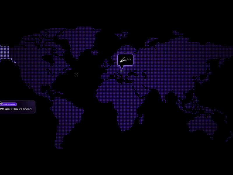 Cover image for Time Zone Checker Map Project - Rive interactive experience