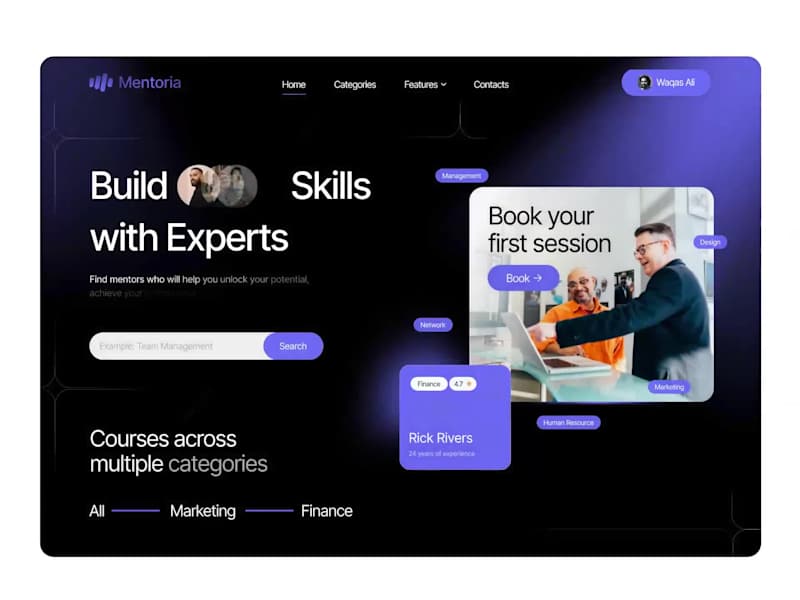 Cover image for Here’s a design I created for a fictional mentorship platfor...