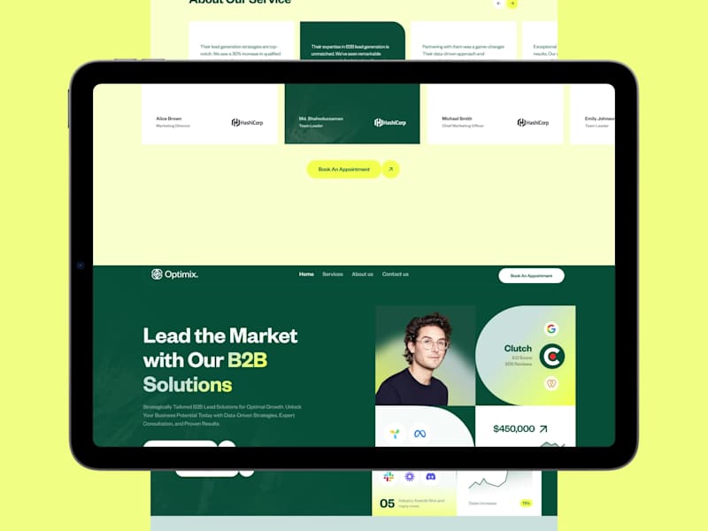 Cover image for Optimix Website Redesign & framer development for B2B Engagement