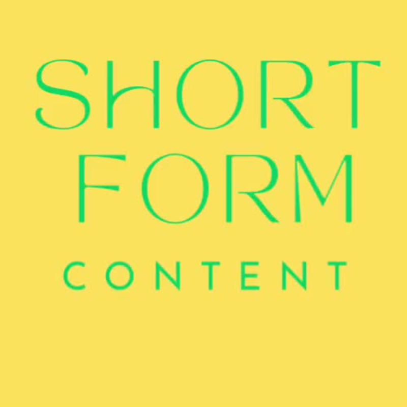 Cover image for Short Form Content