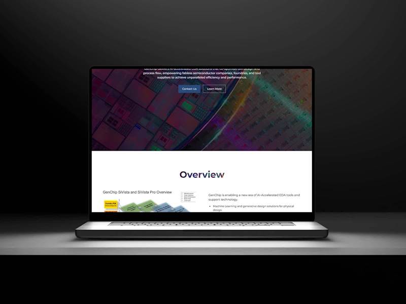 Cover image for Logo+Webflow website design for GenChip - Semiconductor company