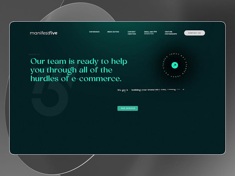 Cover image for E Brand website design for marketing agency