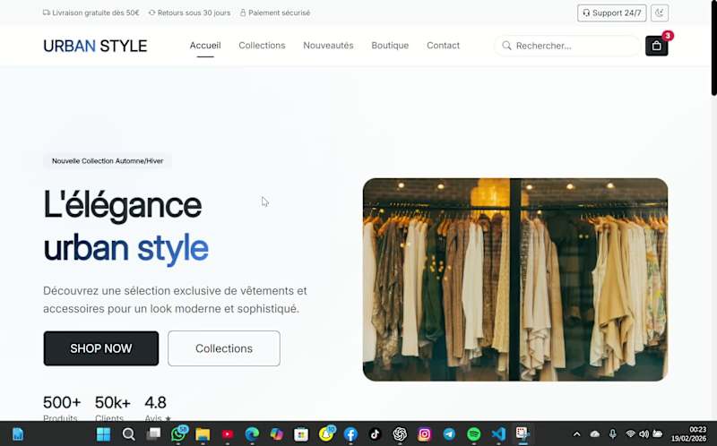 Cover image for A clean, modern e-commerce landing