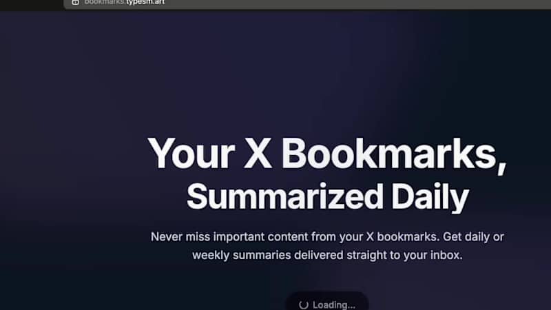 Cover image for X Bookmark Summariser