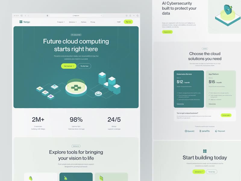 Cover image for Hi everyone, recently i designed an AI Cloud Computing Landi...