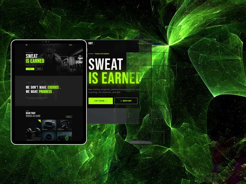 Cover image for An Energetic, Bold Fitness and Training Landing Page Design