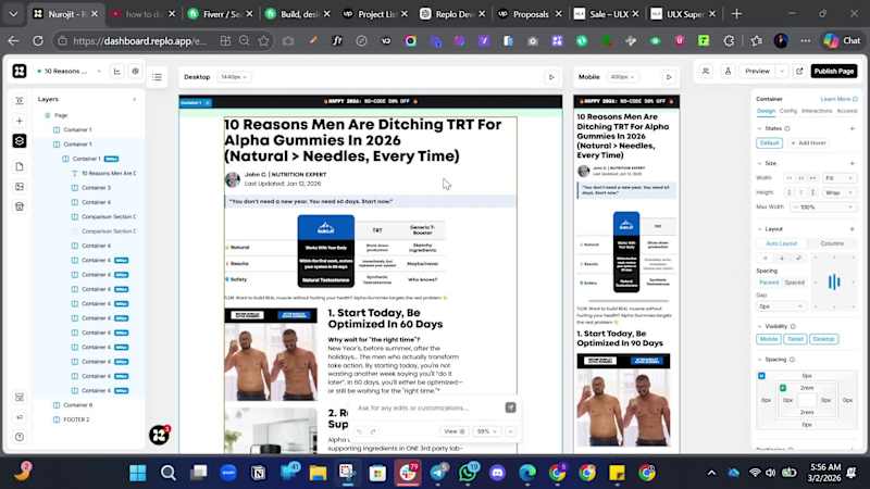 Cover image for Listicle Page developed in Replo