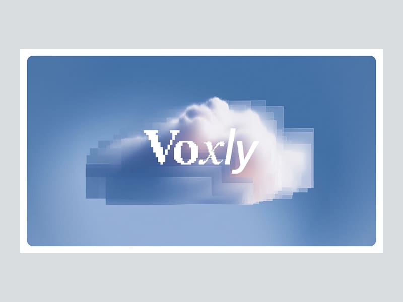 Cover image for Playing with voxels today ☁️ UI motion concept for Voxly. Vo...