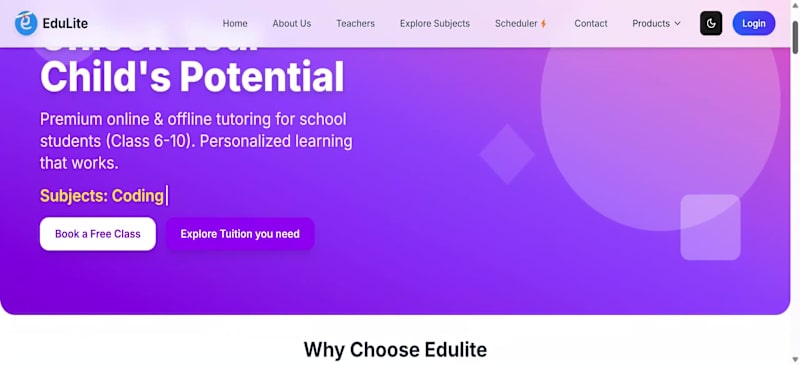 Cover image for Overview:

Edulite 3.0 is a Next.js-powered
