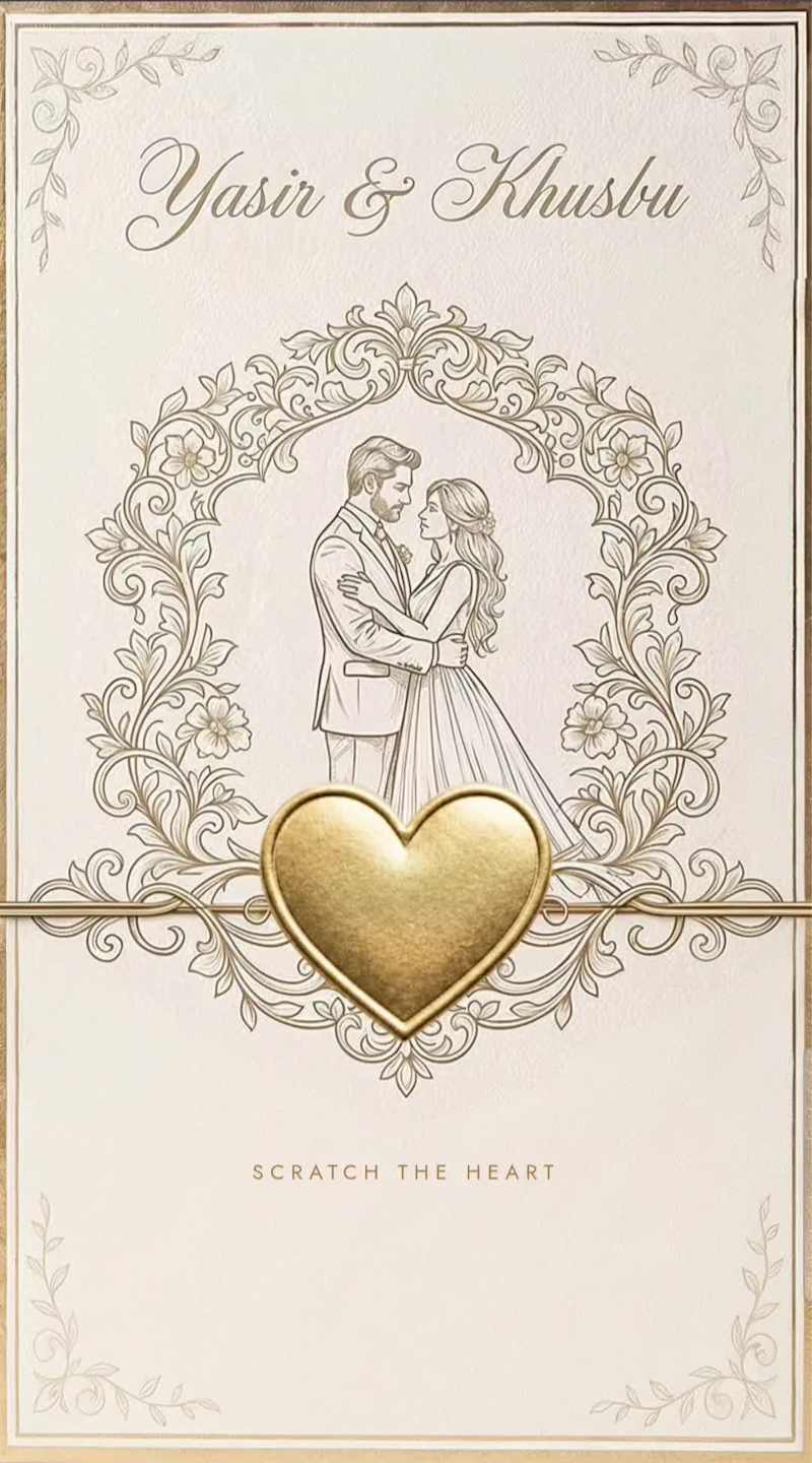 Cover image for Wedding invitation interactive card_sample 2