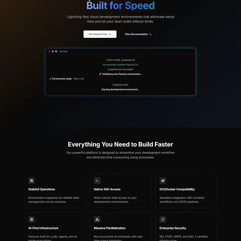 Cover image for Product landing page for a cloud-based platform