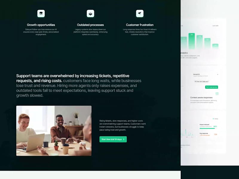 Cover image for Landing page design & framer development for an AI agent. Ho...