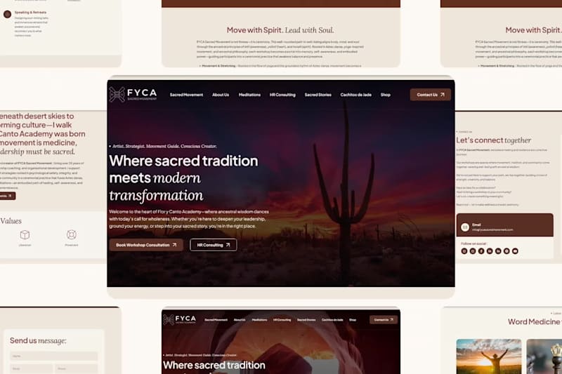 Cover image for FYCA Sacred Movement Website Design and Development