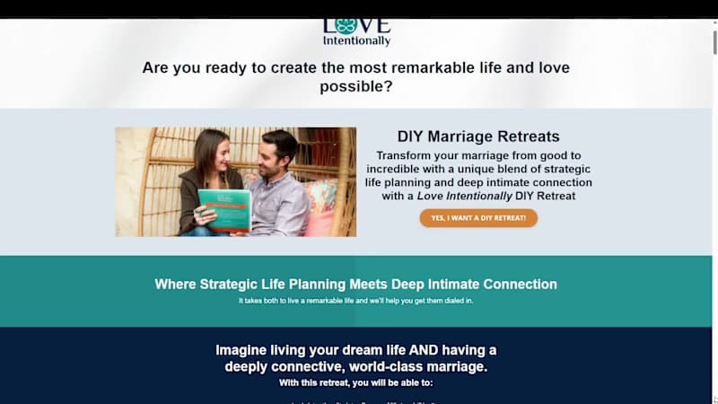 Cover image for Sales Page (Love Intentionally - DIY Marriage Retreats)