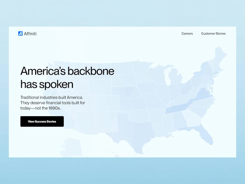 Cover image for Affiniti Website Hero Animation | Built with Rive