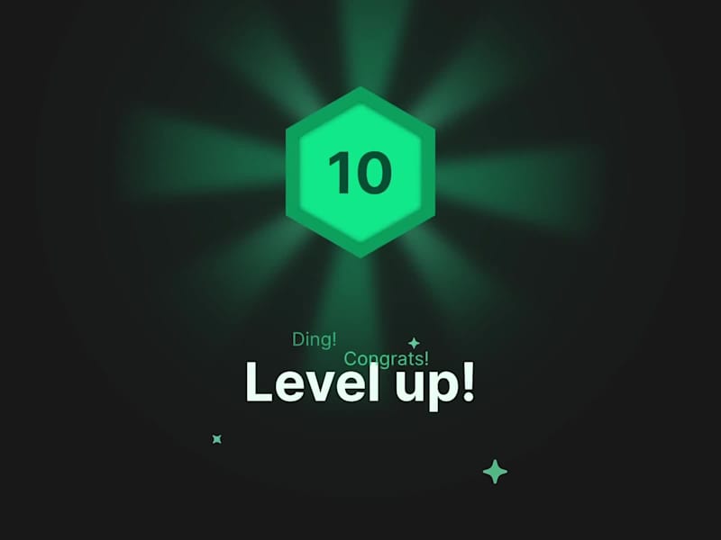 Cover image for Rive Level up screen with data binding