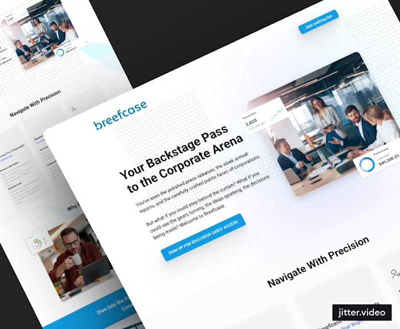 Cover image for BreefCase Landing Page Design for Invidividuals