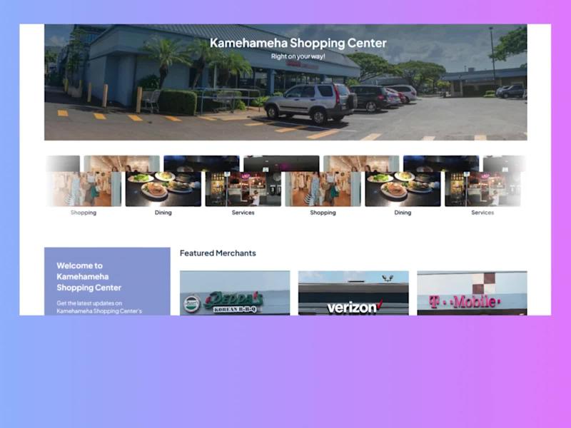 Cover image for kamehameha Shopping Center Website Redesign in 2 Weeks