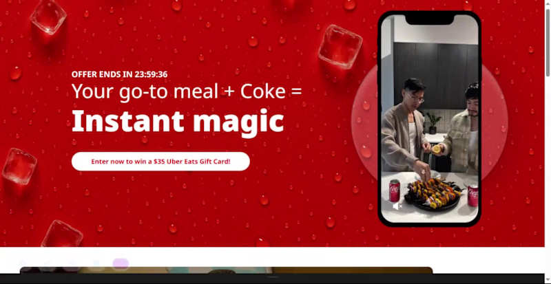 Cover image for Coca Cola Campaign Page Design and Development